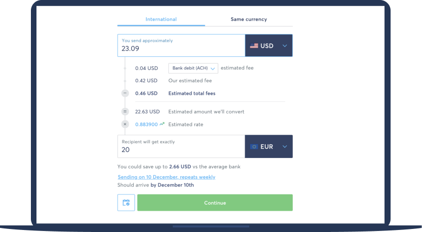 Schedule transfers in North America
